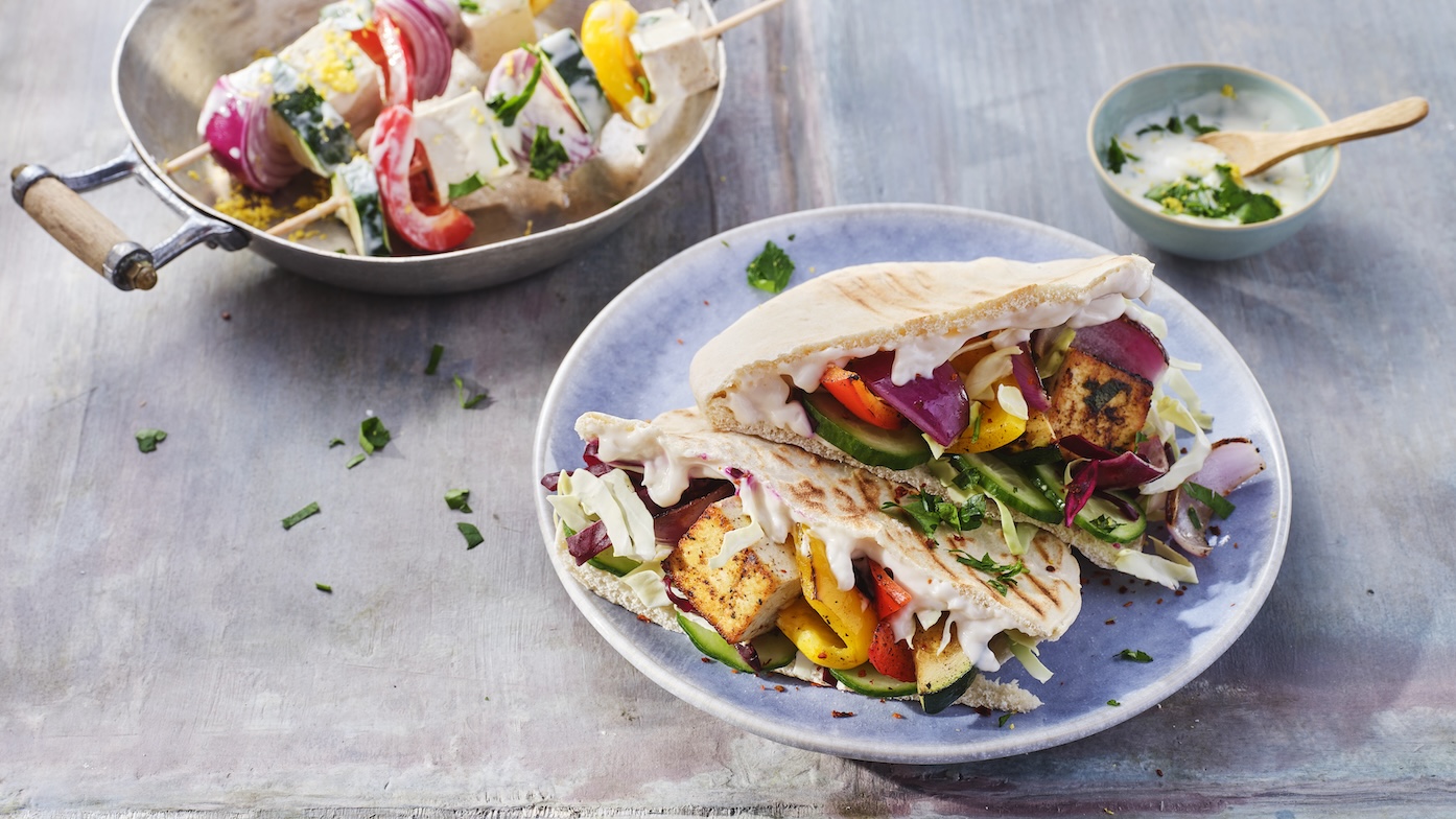Veganer Tofu-Kebab