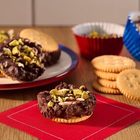 RITZ Chocolate Pistachio Crispy Cups
