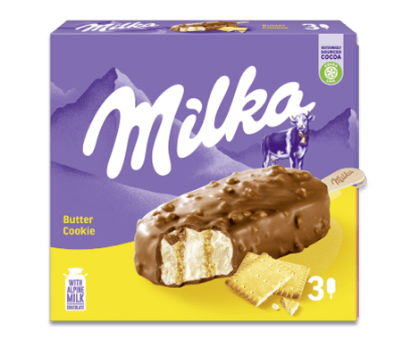 Milka Butter Cookie Stieleis 3x90ml