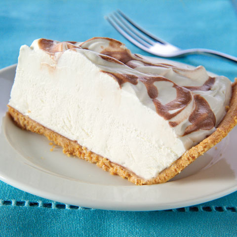 Coffee Drizzled Cream Cheese Pie