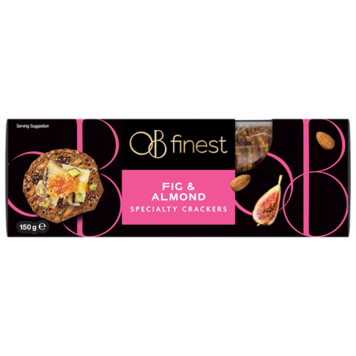 OB Finest Specialty Crackers Fig & Almond 150g