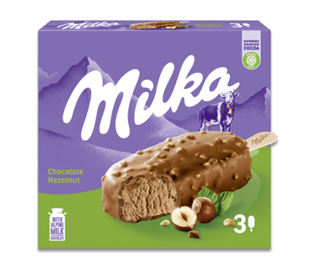 Milka Chocolate Hazelnut Stieleis 3x90ml