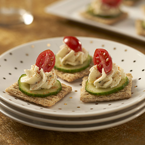 TRISCUIT Holiday Cucumber Bites