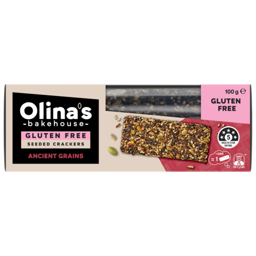 Olina's Bakehouse Seeded Crackers Ancient Grain Gluten Free 100g