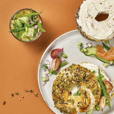 Nordischer Gemüse-Bagel