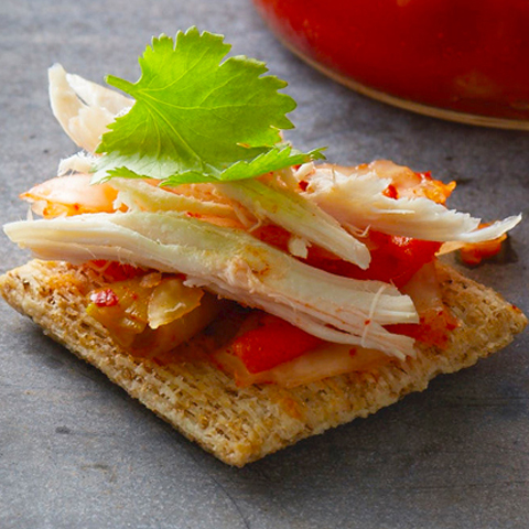 TRISCUIT avec garniture au poulet kimchi