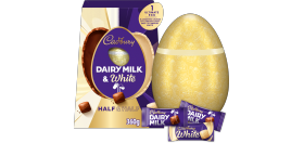 Cadbury Dairy Milk Half & Half Ultimate chocolate Easter Egg with Dairy Milk Chunks, 360g