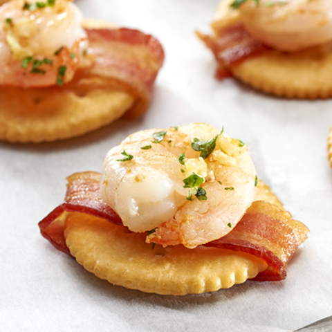 RITZ au bacon et aux crevettes