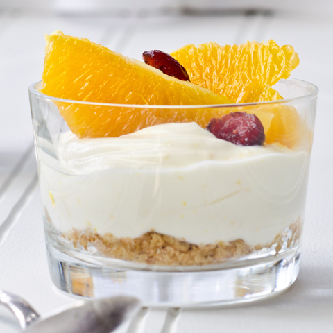 Coupes de gâteau au fromage aux canneberges, à l'orange et au chocolat PEEK FREANS