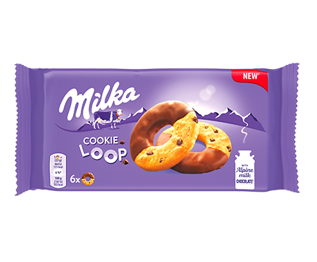 Milka Cookie Loop 132g / Milka Fursecuri cu ciocolată 132g