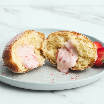 Strawberry Cheesecake Stuffed Doughnuts with Philadelphia®