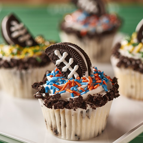 OREO Cookie Football Cupcakes