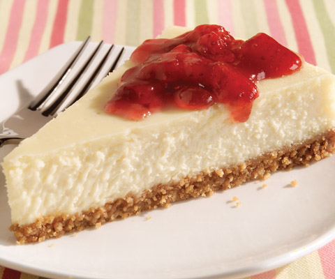 Strawberry Preserve Topped Cheesecake