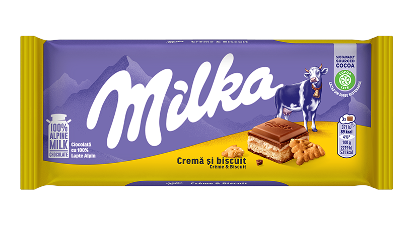 Milka Cremă și biscuit 100g