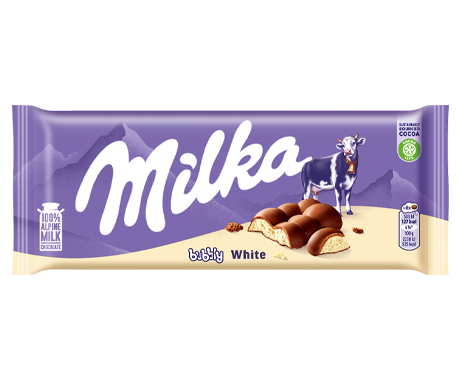 Milka Bubbly Milk&White 95G