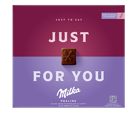 Milka Just for You 45% cacao cu cremă de cacao 110g