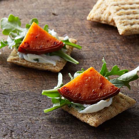 TRISCUIT avec garniture au fromage à la crème et à la patate douce