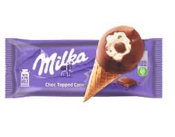 Milka Choc Topped Cone für unterwegs 100ml