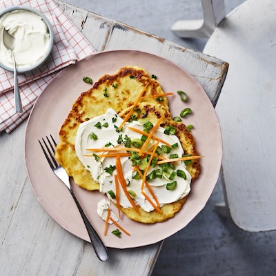 Flatbread de pommes de terre au Philadelphia