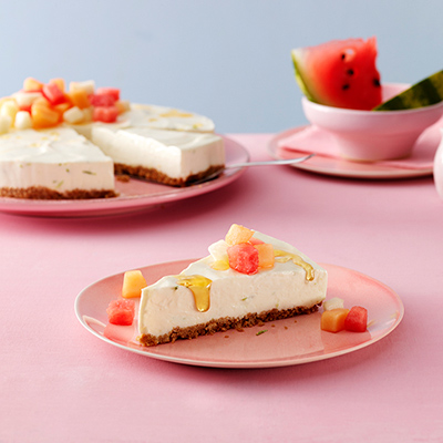 Philadelphia Tarte avec salsa de melons