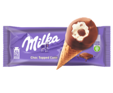 Milka Choc Topped Cone für unterwegs 100ml