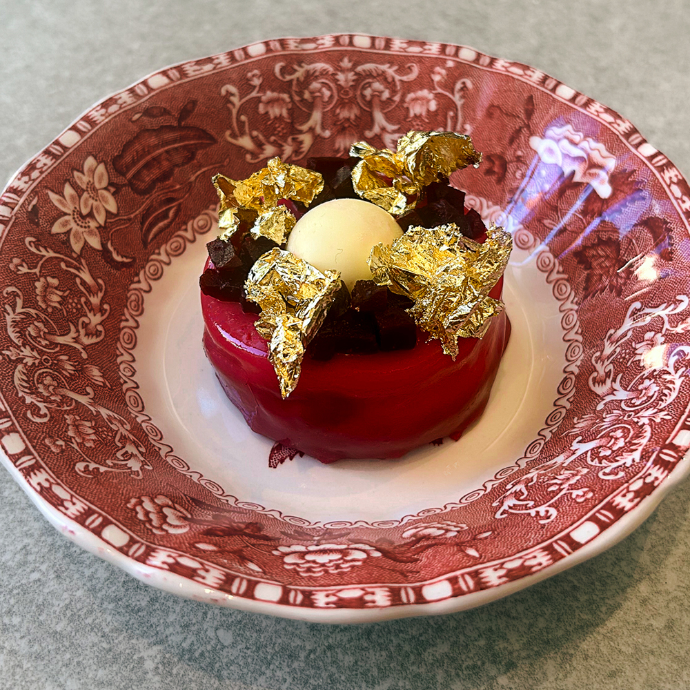 Beetroot & Philadelphia cheese dessert