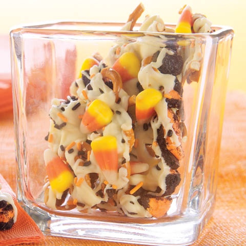 Howling Candy Corn Cookie Bark