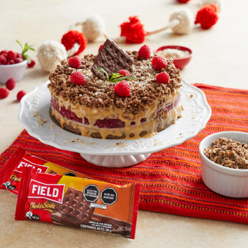 Tarta Helada de Frambuesas y Field Chokosoda