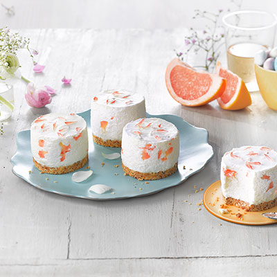 Cheesecakes au pamplemousse rose et au Philadelphia