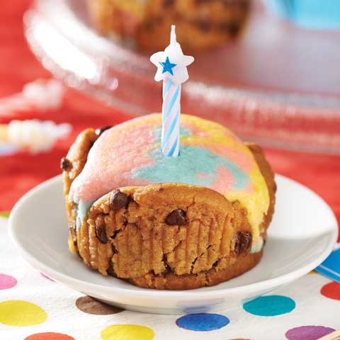 CHIPS AHOY! Birthday Tie Dye Cupcakes