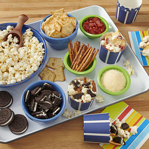 Sweet and Salty Popcorn Snack Board