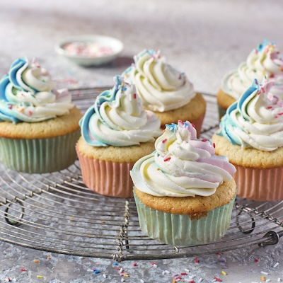 Muffins à la vanille Rainbow