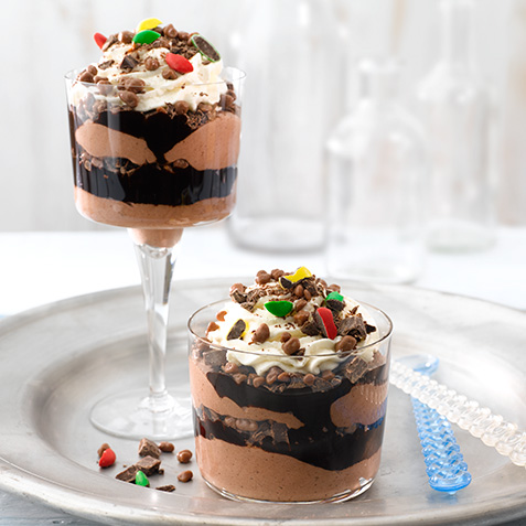 Dessertglass med sjokolademousse