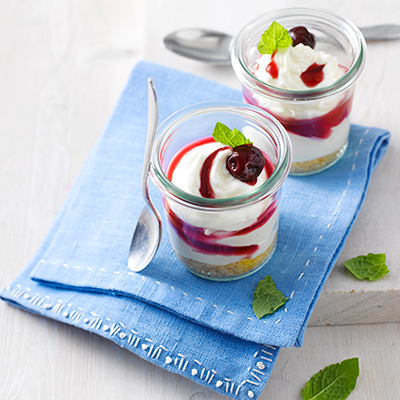Cherry-Cheesecake im Glas
