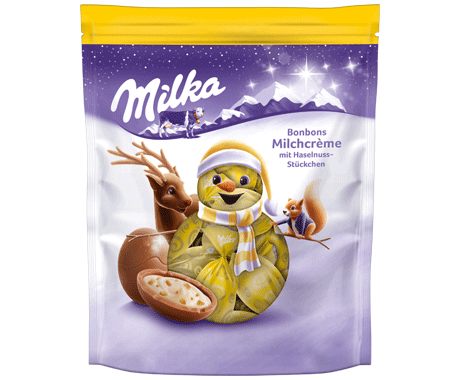 Milka Bonbons Fourrés Lait Noisette 86G