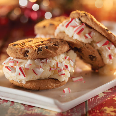 CHIPS AHOY!-Peppermint Ice Cream Sandwiches