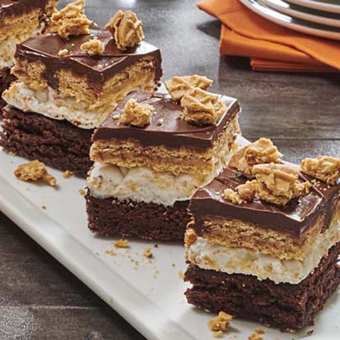 NUTTER BUTTER Mississippi Mud Pie Squares