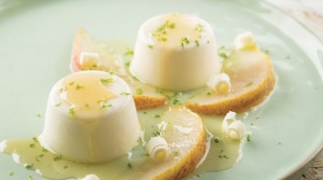 Italiaanse panna cotta met witte chocolade