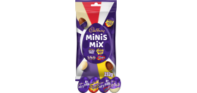 Cadbury chocolate Mix bag with Dairy Milk Minis Eggs, Creme Eggs Minis, Dairy Milk Daim Minis Eggs & White Hazelnut Creme Eggs, 232g