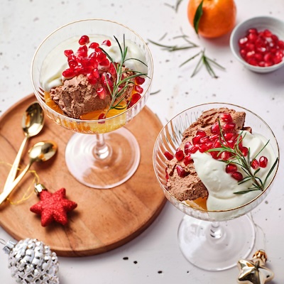 Philadelphia Schoko-Creme mit Granatapfel-Topping