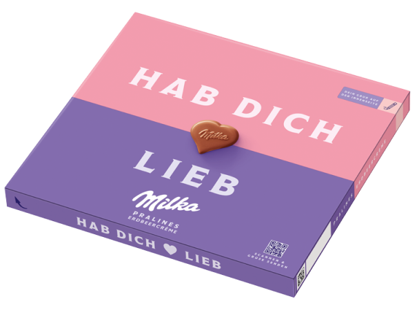 Milka Hab dich lieb Erdbeercrème 110g