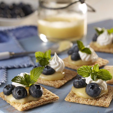 Lemon Curd, Blueberries and Cream TRISCUIT Topper