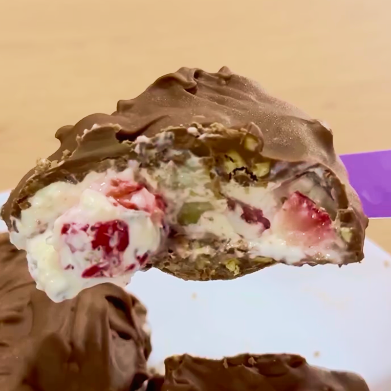 Bites de Milka con fresas