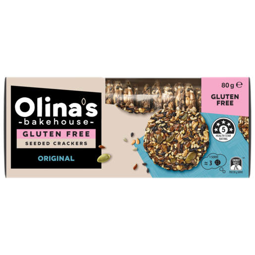 Olina's Bakehouse Seeded Crackers Original 80g