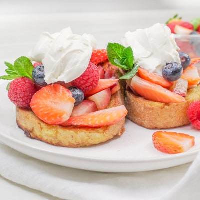 Philadelphia pain perdu aux fruits rouges