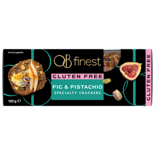 OB Finest Specialty Crackers Gluten Free Fig & Pistachio 130g