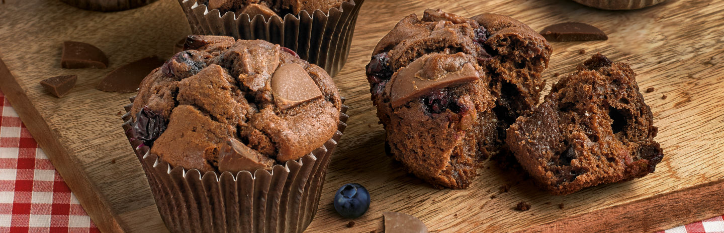 MondelezFoodservice | Double Chocolate Blueberry Muffins