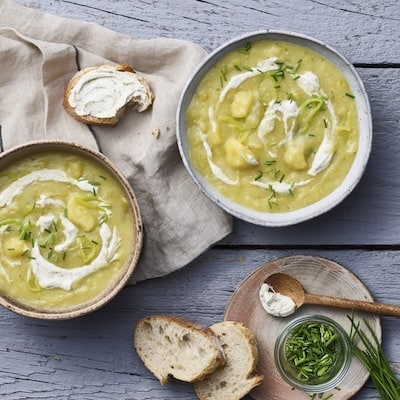 Cremige Kartoffel Lauch Suppe