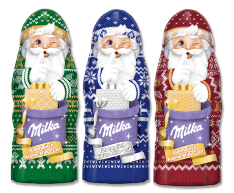 Milka Weihnachtsmann Alpenmilch Design Edition 90g