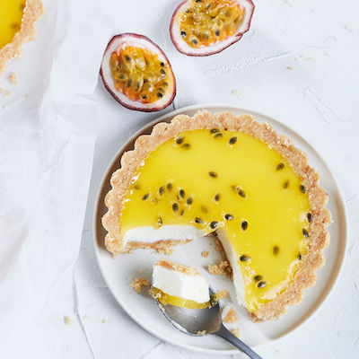Tartelettes cheesecake  à la farce de fruit de passion et de vanille